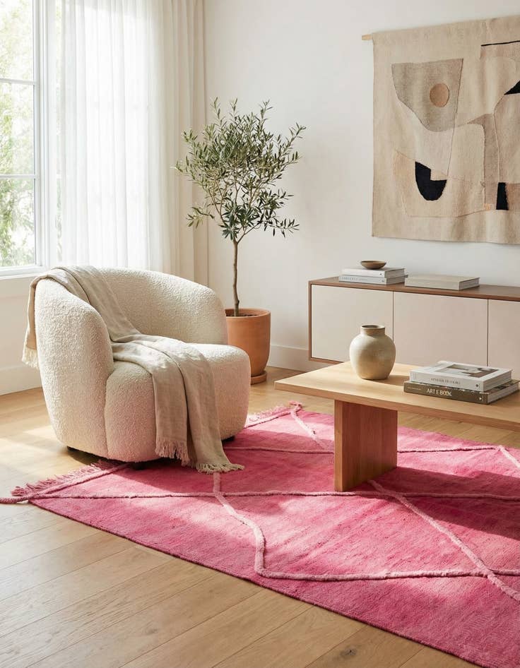 Detail image of 3' 6 x 5'  Hand Woven Kilim Modern Wool Rug