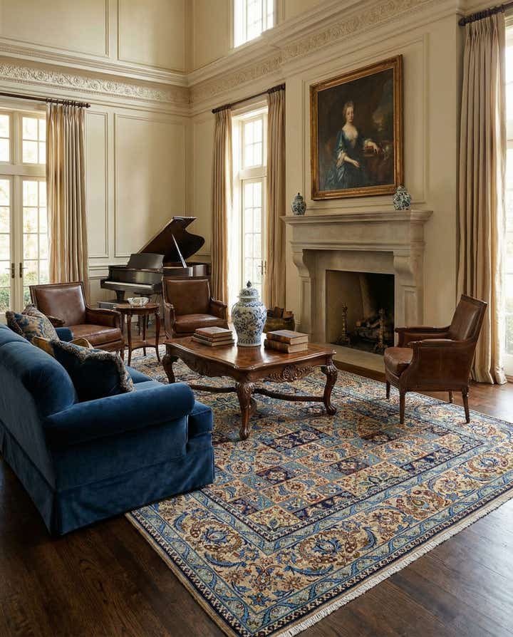 8' 11 x 13' 5 Kashan Wool Rug