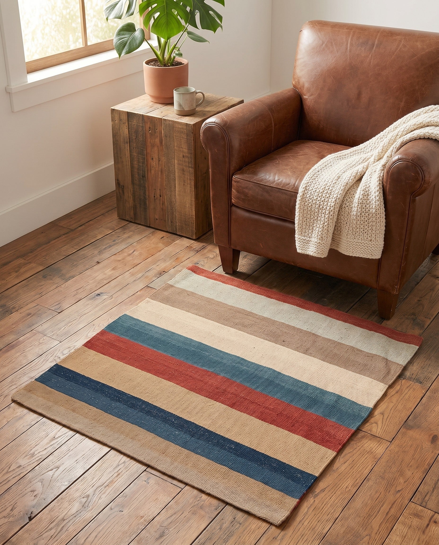 2' 5 x 2' 5 Hand Woven Pillow Wool Square Rug