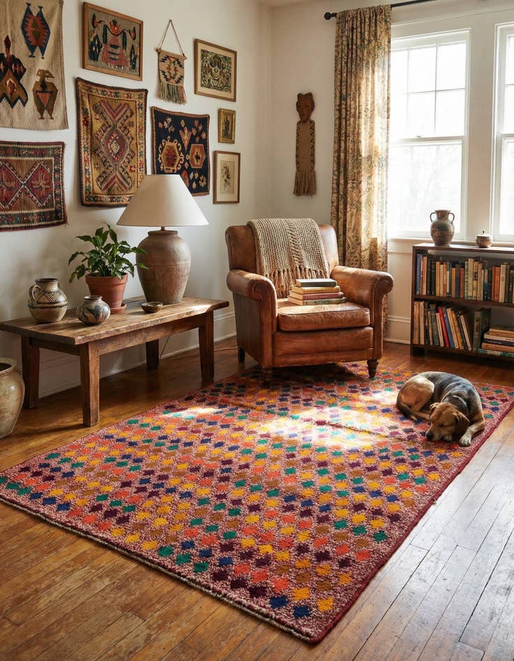 Detail image of 3' 10 x 5' 10  Hand Knotted Balouch Wool Rug