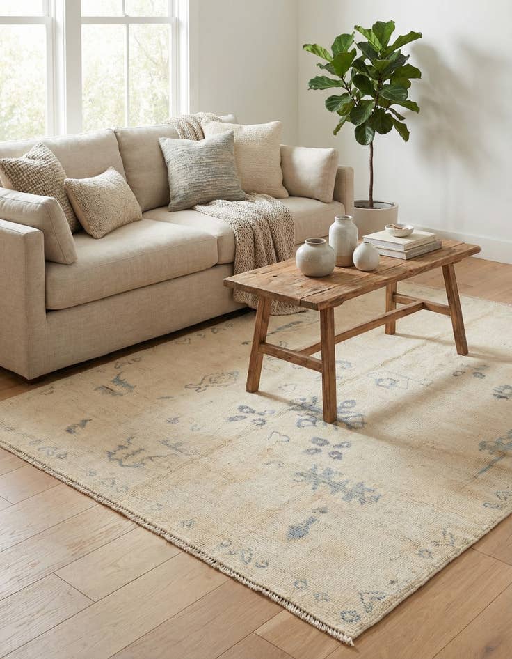 Detail image of 5' 5 x 7' 1  Hand Knotted Moroccan Wool Rug