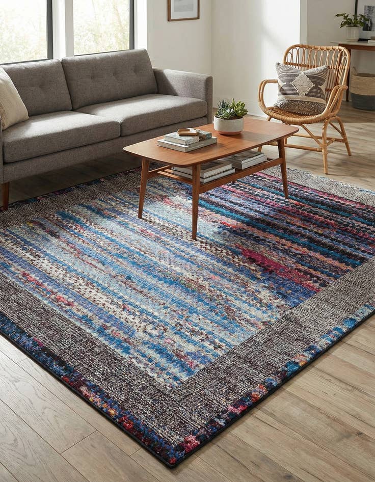 Detail image of  5' x 7'  Washable Modern Indoor / Outdoor Rug