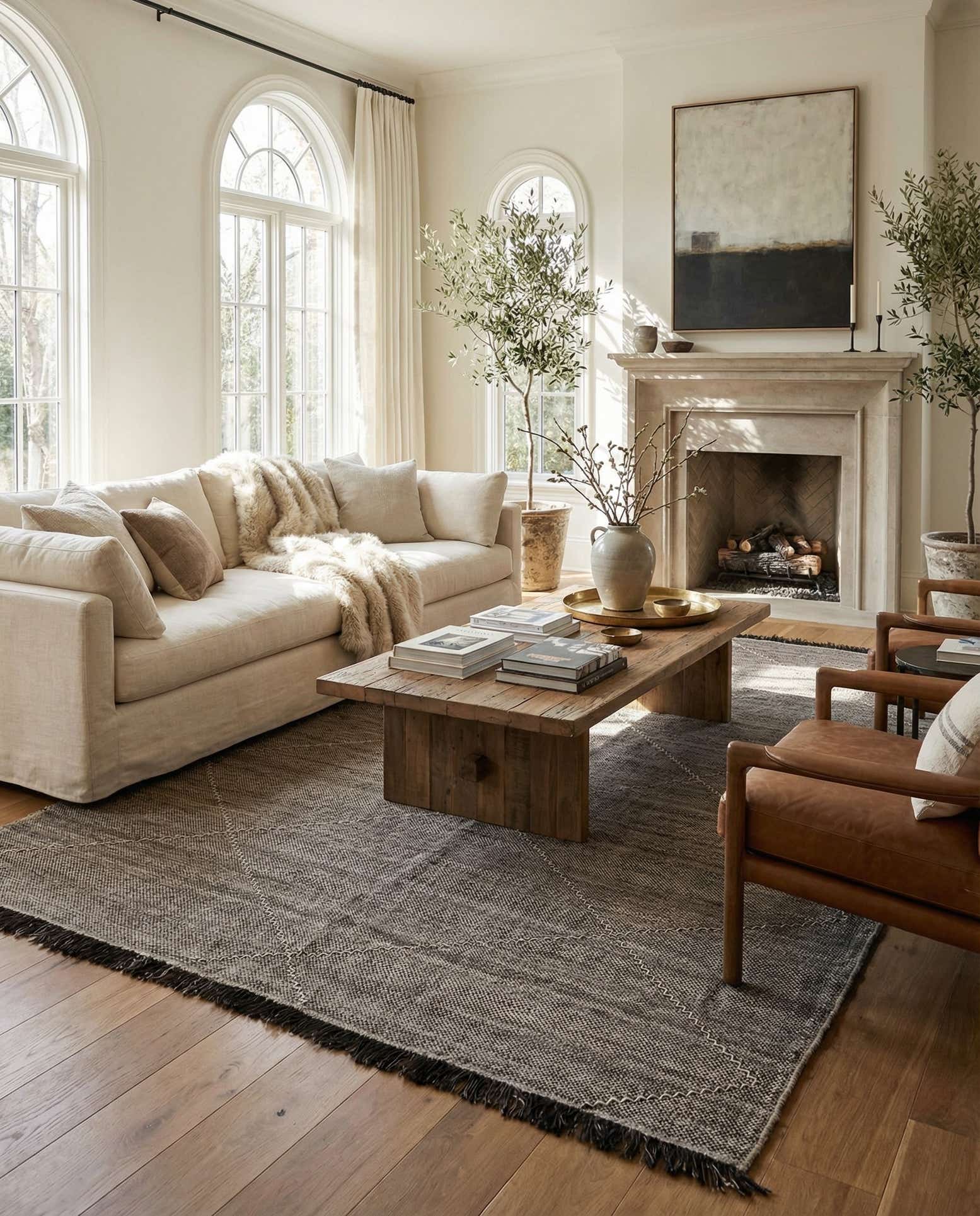 6' 7 x 9' 7 Hand Knotted Moroccan Wool Rug