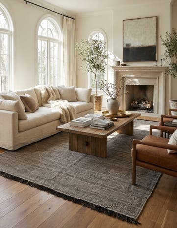 6' 7 x 9' 7 Hand Knotted Moroccan Wool Rug