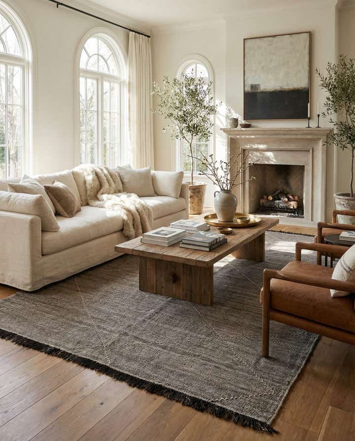 6' 7 x 9' 7 Hand Knotted Moroccan Wool Rug