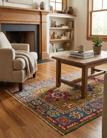 2' 8 x 4' Hand Knotted Kazak Rug