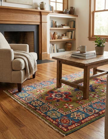 2' 8 x 4' Hand Knotted Kazak Rug