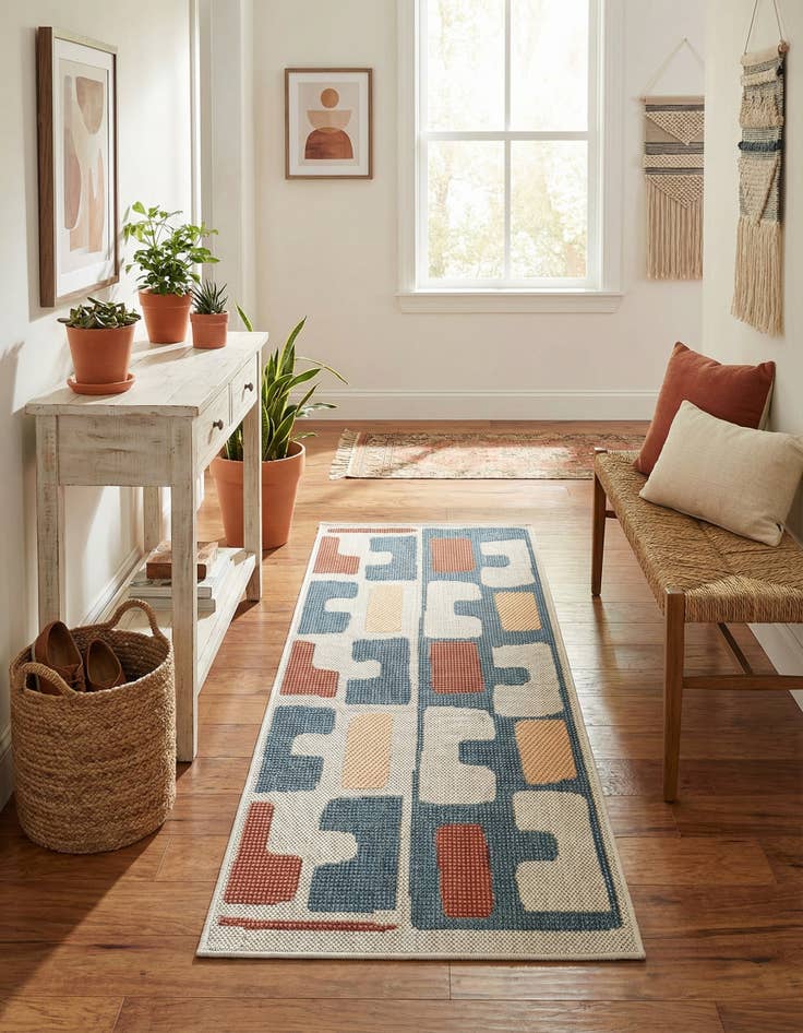 Detail image of 2' x 5' 1  Washable Baja Indoor / Outdoor Runner Rug