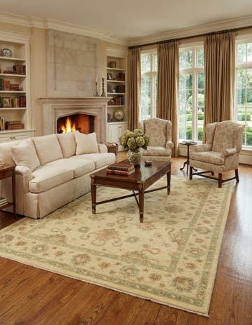 5' 9 x 8' 2 Hand Knotted Peshawar Ziegler Rug