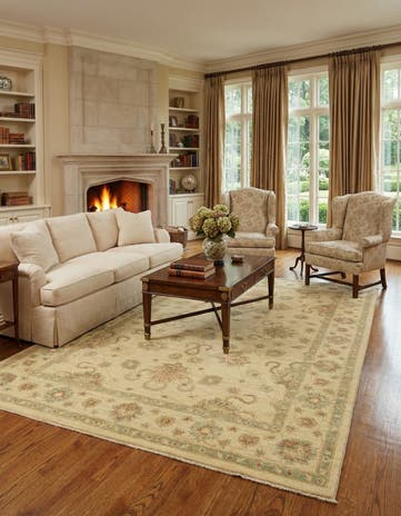 5' 9 x 8' 2 Hand Knotted Peshawar Ziegler Rug