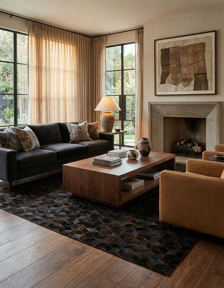 Detail image of  7' 11 x 9' 11 Cowhide - Patchwork Rug