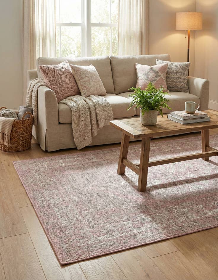 Detail image of  3' x 5' 3  Washable Traditional Indoor / Outdoor Rug