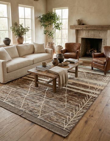 6' 8 x 9' 7 Hand Knotted Darya Wool Rug