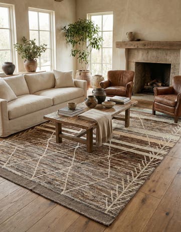 6' 8 x 9' 7 Hand Knotted Darya Wool Rug