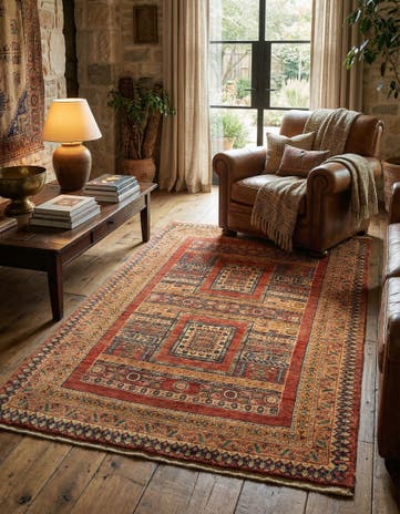 3' 4 x 5' 7 Kashkuli Wool Rug