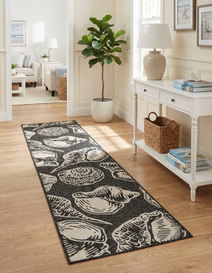 Detail image of 2' x 8'  Washable Coastal Indoor / Outdoor Runner Rug