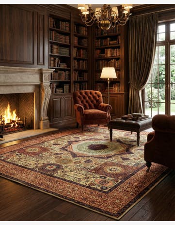 8' x 9' 11 Hand Knotted Mamluk Ziegler Rug