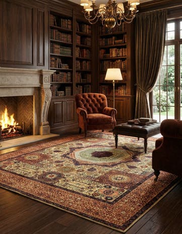 8' x 9' 11 Hand Knotted Mamluk Ziegler Rug
