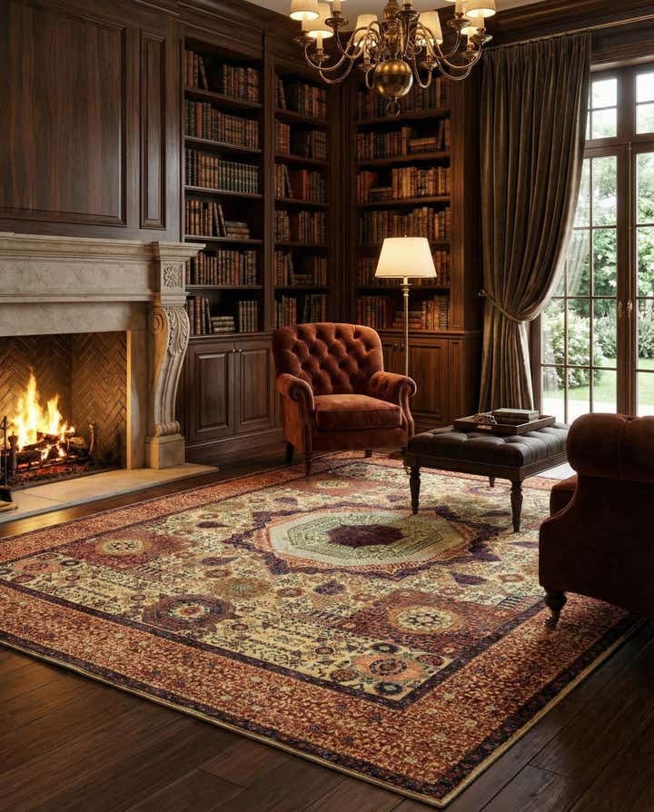 8' x 9' 11 Hand Knotted Mamluk Ziegler Rug
