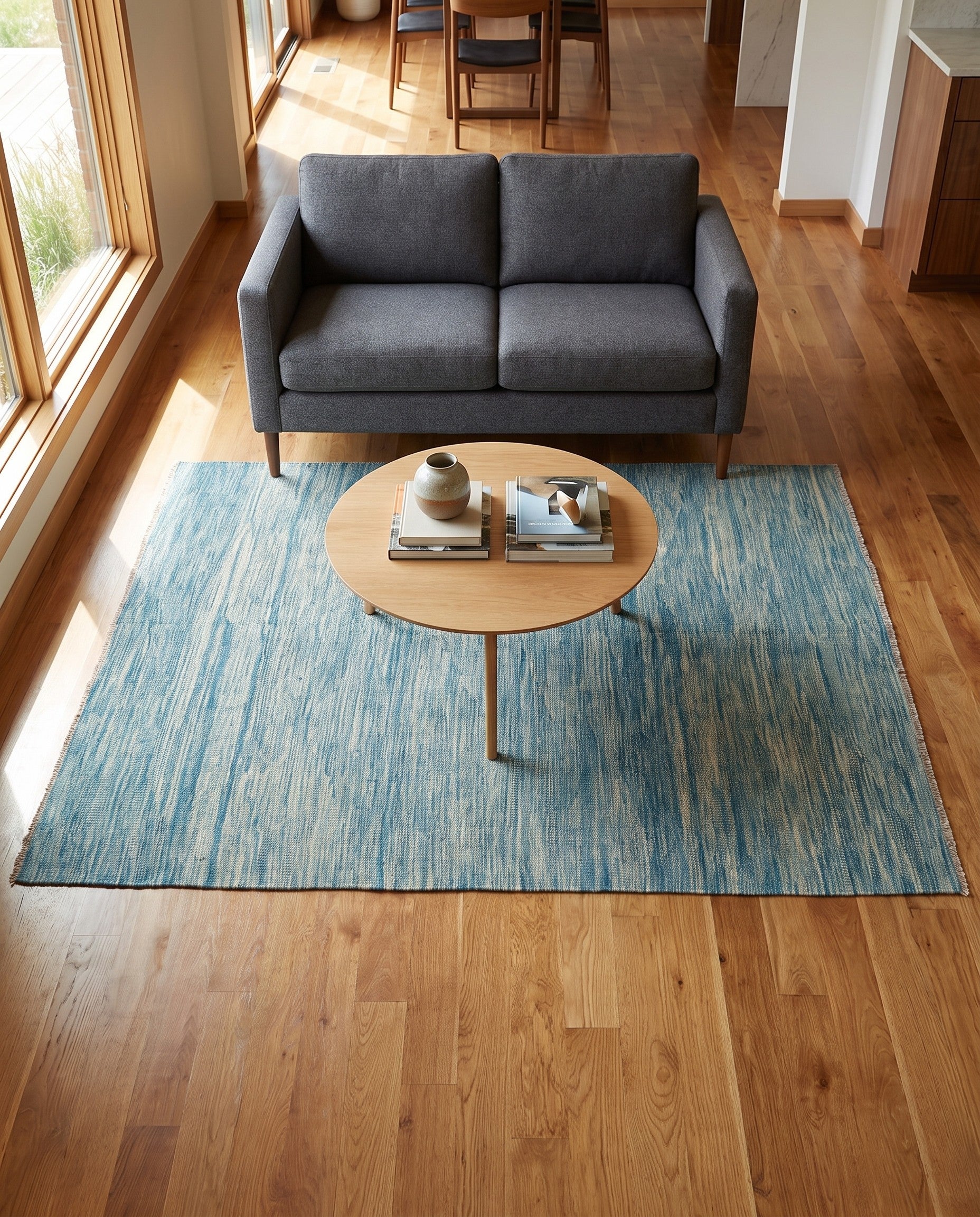 4' 10 x 6' 6 Hand Woven Kilim Modern Wool Rug
