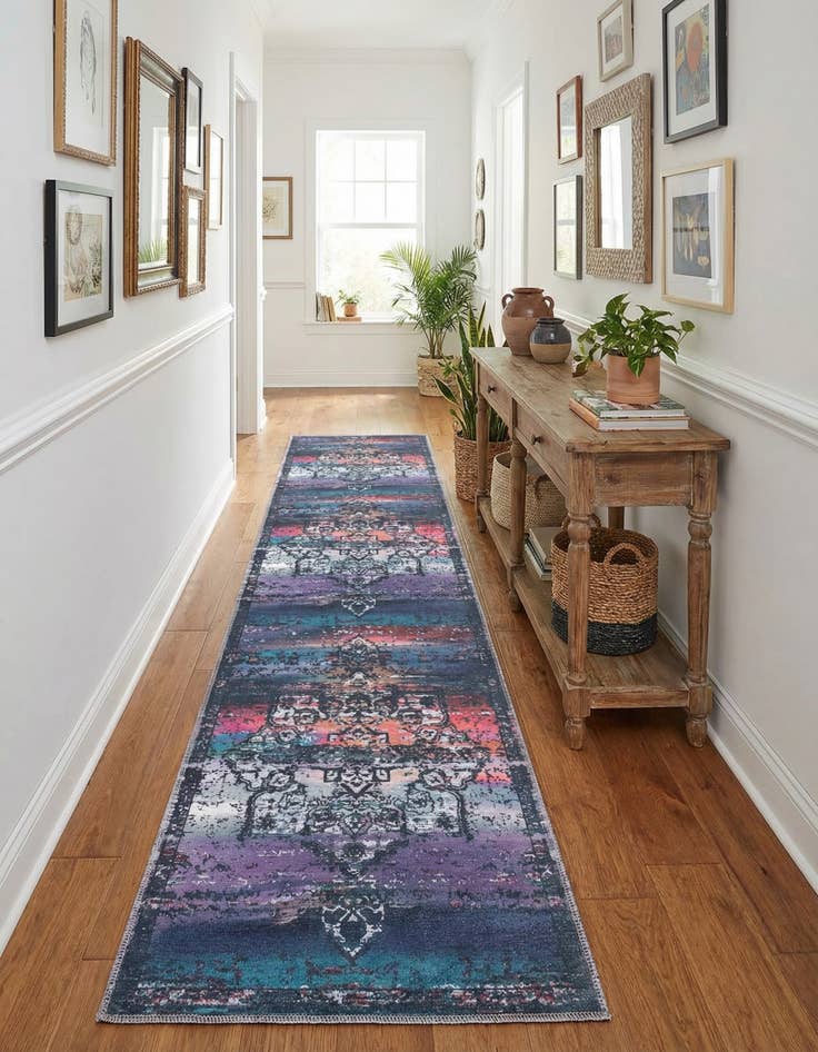 Detail image of 2' 7 x 12'  Washable Renaissance Runner Rug