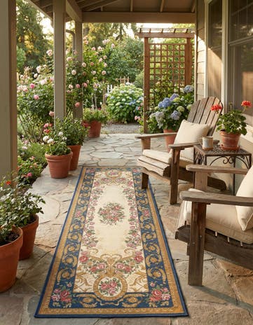 2' x 6' Easy-Clean Traditional Indoor / Outdoor Runner Rug