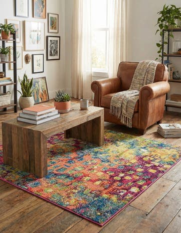 4' x 4' Washable Sevilla Square Rug