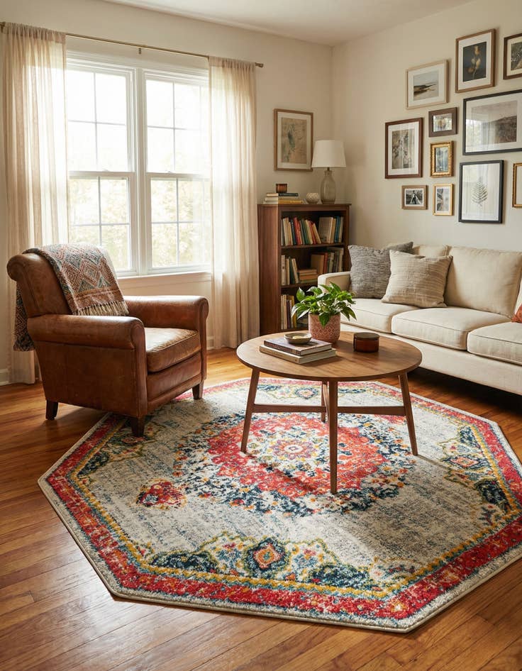 Detail image of  6' x 6' Madeline Octagon Rug