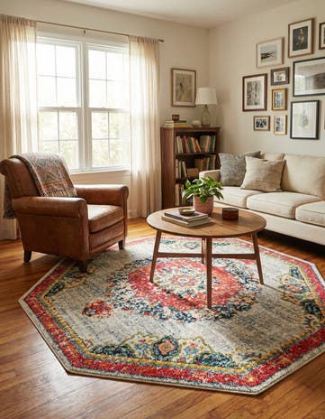 Ivory Carrington Octagon Rug