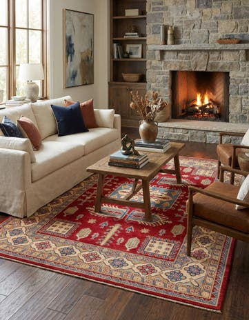 6' 7 x 9' 10 Hand Knotted Kazak Rug