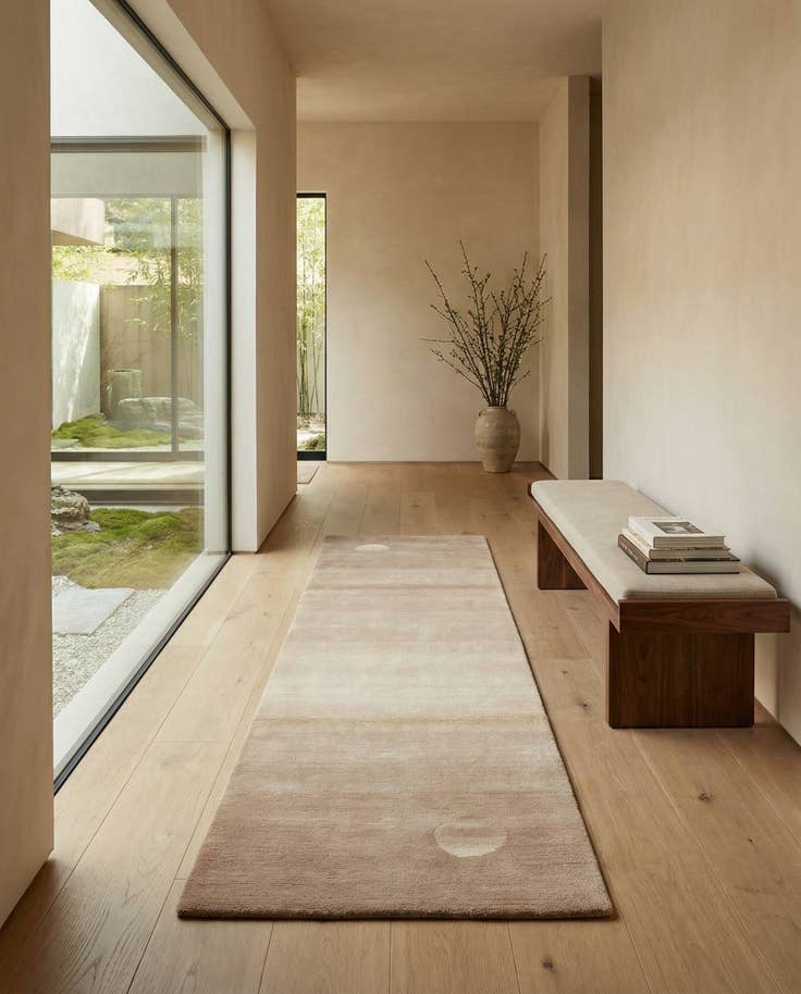 Detail image of 2' 8 x 9' 8 Hand Knotted Tibet Wool Runner Rug