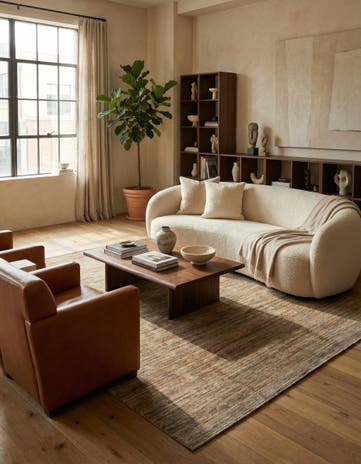 6' 10 x 9' 9 Hand Knotted Modern Ziegler Wool Rug