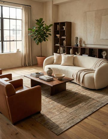 6' 10 x 9' 9 Hand Knotted Modern Ziegler Wool Rug
