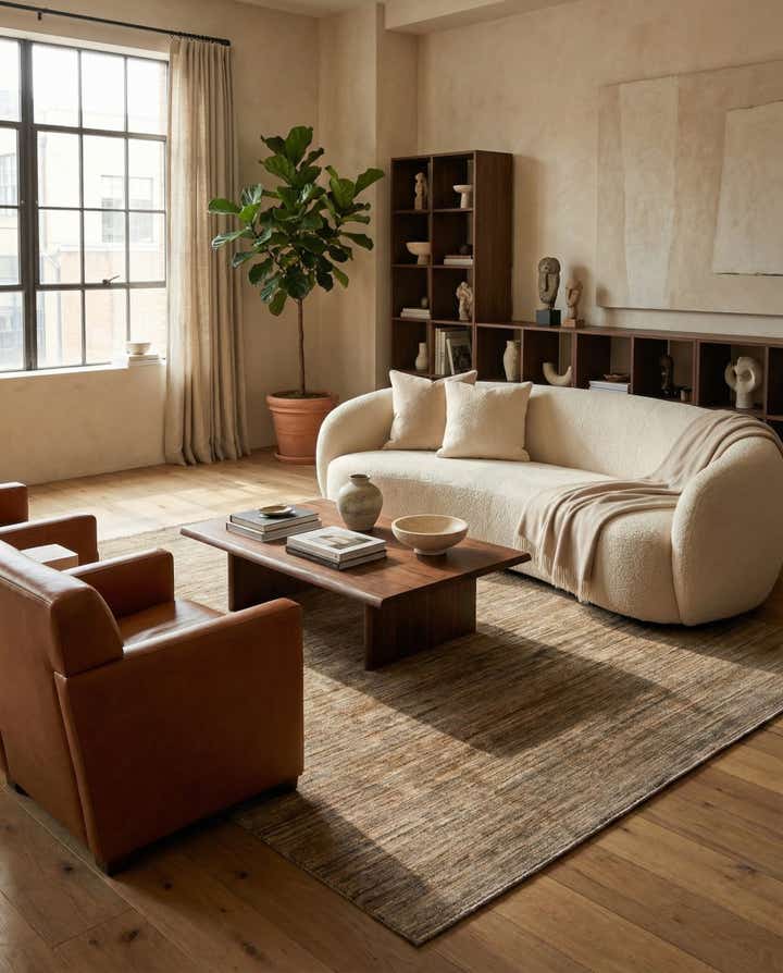6' 10 x 9' 9 Hand Knotted Modern Ziegler Wool Rug