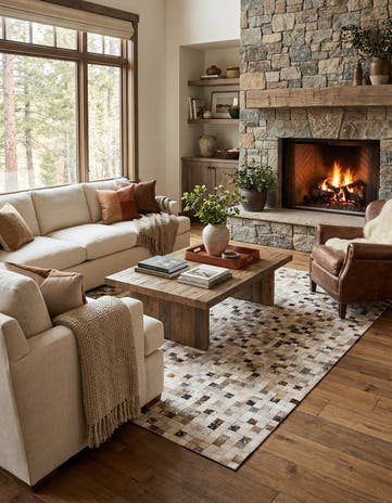5' 4 x 7' 6 Cowhide Stocks Rug