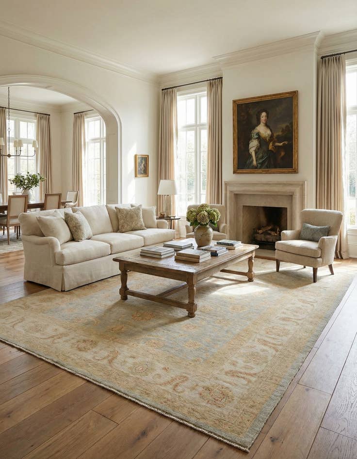 Detail image of  9' 2 x 12' 2 Ziegler Wool Rug