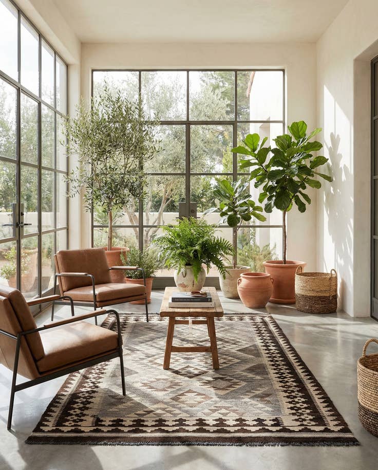 Detail image of 3' 10 x 6' 3 Hand Woven Kilim Maymana Wool Rug