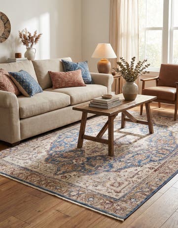 Blue Ivory Deepa Rug
