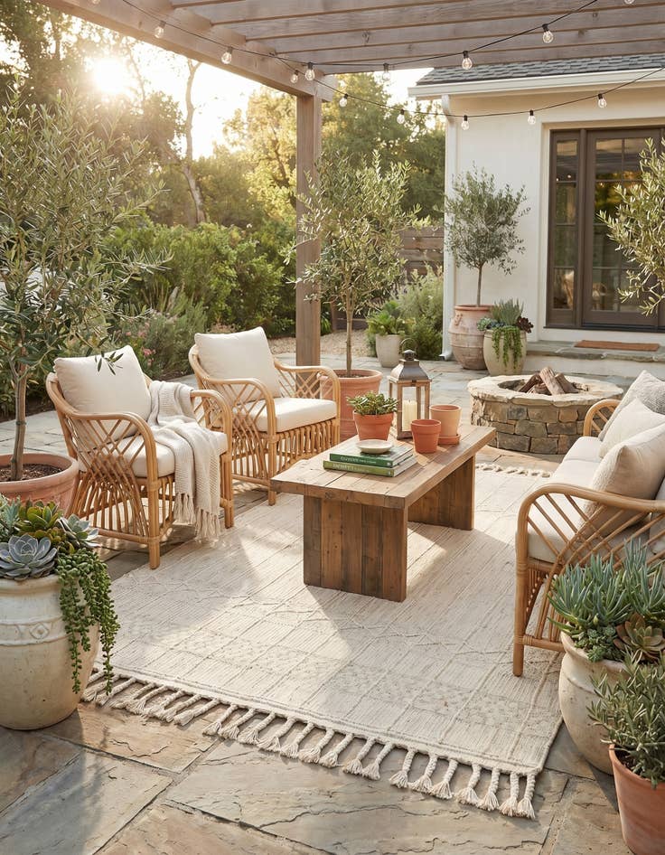 Detail image of 5' 1 x 8' Easy-Clean Eco Bohemian Indoor / Outdoor Rug