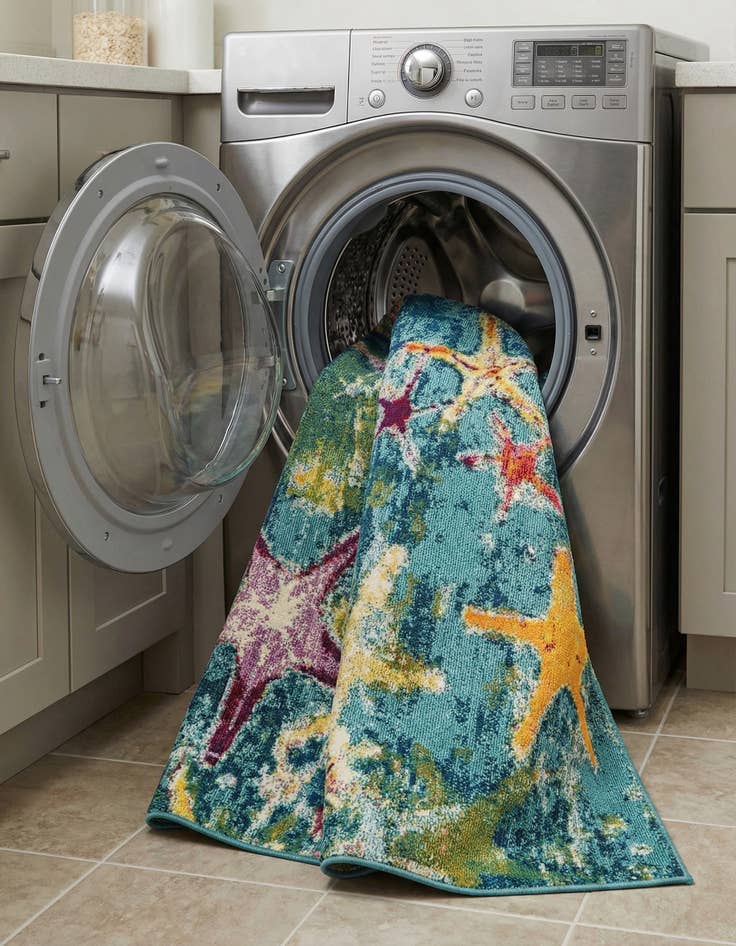 Detail image of  6' 1 x 6' 1  Washable Amalfi Square Rug