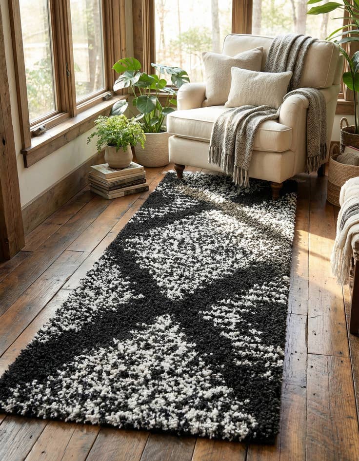 Detail image of  2' x 6' Serenity Shag Runner Rug