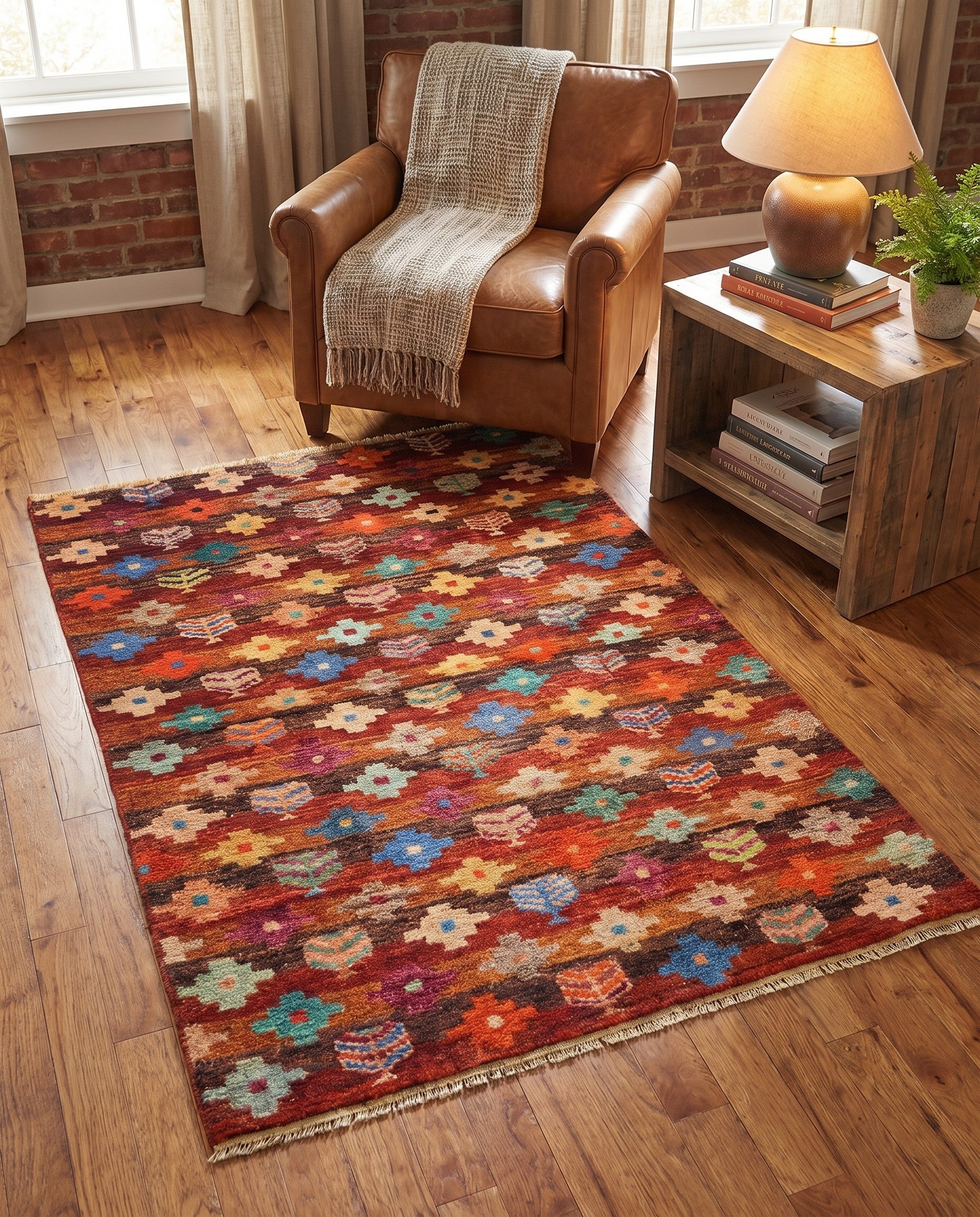3' 3 x 4' 10 Hand Knotted Balouch Wool Rug