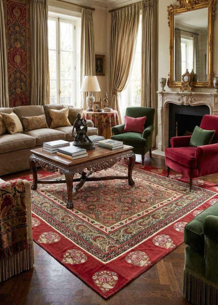 6' 2 x 6' 3 Suzani Square Rug