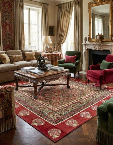 6' 2 x 6' 3 Suzani Square Rug
