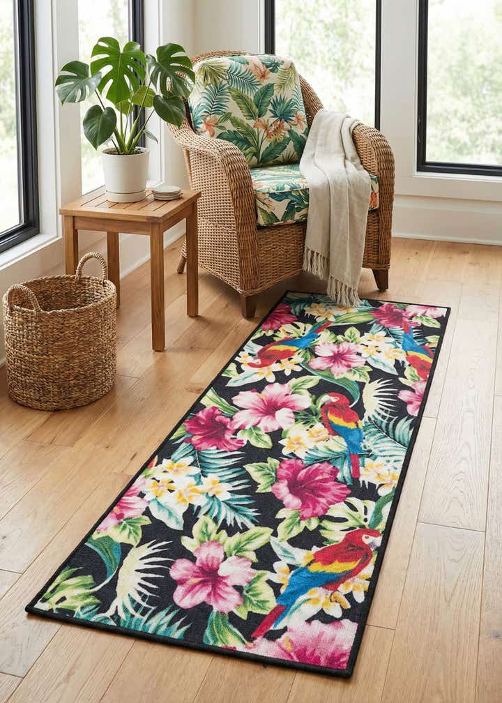 2' x 5' 1 Easy-Clean Jill Zarin Caribbean Indoor / Outdoor Runner Rug