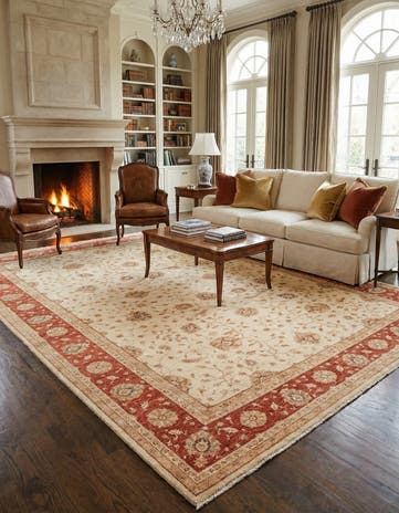 13' x 19' 1 Hand Knotted Peshawar Ziegler Rug