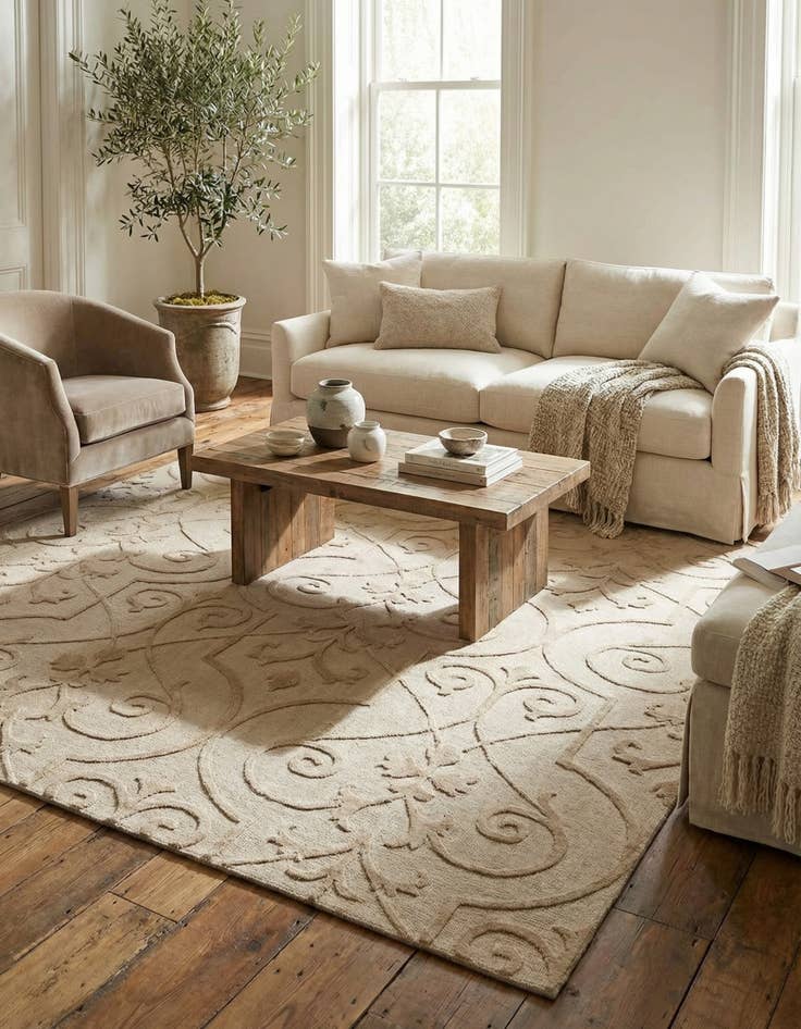 Detail image of 5' 5 x 7' 5  Hand Knotted Darya Wool Rug