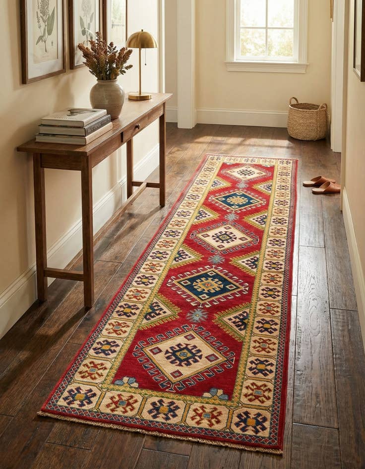 Detail image of 2' 8 x 9' 8  Hand Knotted Kazak Runner Rug