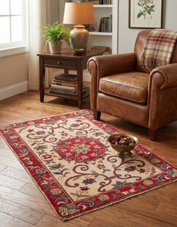 2' 8 x 4' Hand Knotted Kazak Rug