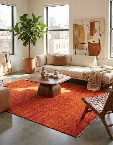 5' 8 x 7' 8 Hand Woven Kilim Modern Wool Rug
